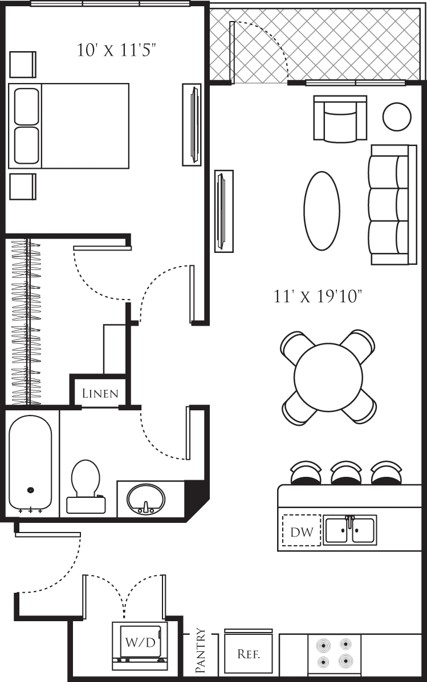 Floor plan layout diagram for A13